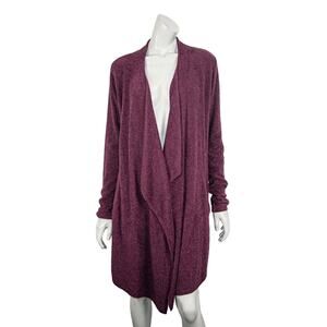BAREFOOT DREAMS L/XL Cozychic Lite Island Wrap Cardigan Purple